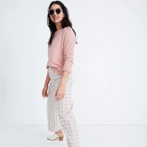 MADEWELL Emmett Wide-Leg Crop Pants in Rainbow Windowpane Size 31